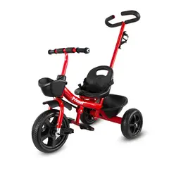 PRINSEL - Triciclo Cool Kids Rojo  3 Ruedas Goma EVA, Estable y Divertido