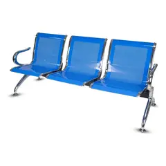MOBLIHOUSE - Silla Tandem 3 Puestos Espera Alto Trafico Metalica Aaa