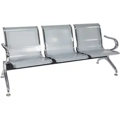 MOBLIHOUSE - Silla Tandem 3 Puestos Espera Alto Trafico Metalica Aaa