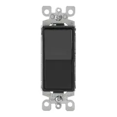 LEVITON - Interruptor Sencillo Conmutable Negro Decora5603-02E