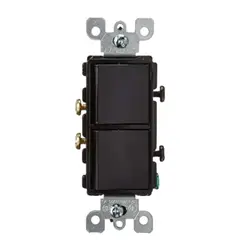LEVITON - Interruptor Doble Negro Decora 5634-E