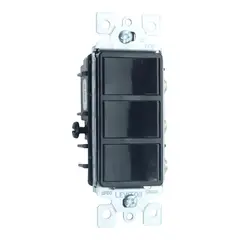 LEVITON - Interruptor Triple Negro Decora 1755-2E