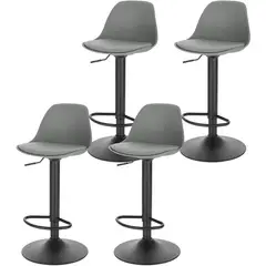 MOBLIHOUSE - Set X4 Silla Bar Con Altura Ajustable Diseño Ergonómico