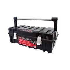 URREA - Caja portaherramientas plástica compacta con broches metálicos 21 x 11 x 7