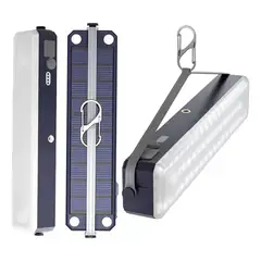 GENERICO - Lampara Recargable Con Panel Solar Usb Led Emergencia T100