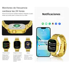 MOBULA - Reloj inteligente Mobulaa Ultra Mini Gold Smartwatch - Dorado