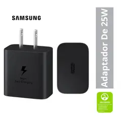 SAMSUNG - Cargador Original Tipo C Super Carga Rápida 25W