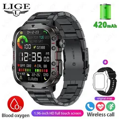 LIGE - Reloj Inteligente Deportivo Para Hombre Bluetooth Mas Pulso