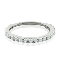 AGHA JEWELRY - Titanio Piercing Nostril Aro Bisagra con Cristales Zirconias de Lado para Nariz