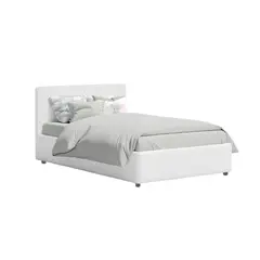 EKONOMODO COLOMBIA - Colchon Sencillo + Base cama Baul + Espaldar infantil Blanco 100x190