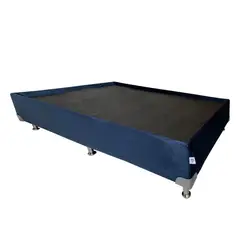 MUEBLES COLOMBIA MUCOL - Base Cama 140x190 Con Pestaña Navy