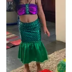 GENERICO - Disfraz sirena niña talla 5 disfraz sirenita ariel