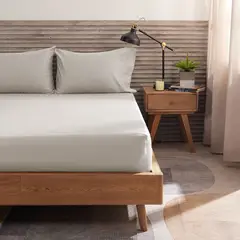 DISTRIHOGAR - Set Sábana Ajustable Más Fundas 400 hilos Algodón Doble