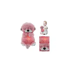 INFANTILES CAJUROMIX - Peluche Oso Rosado Que Respira Con Luz Y Sonido…