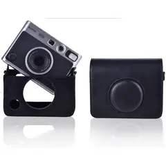 GENERICO - Estuche Para Instax Mini Evo De Cuero con Correa Negro