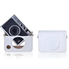 GENERICO - Estuche Para Instax Mini Evo De Cuero con Correa Blanco