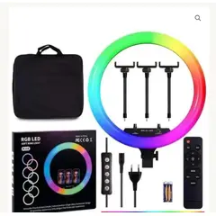 GENERICO - Aro de Luz RGB de 45cm con tripode