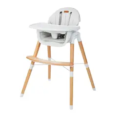 CARESTINO - Silla de comer Estocolmo Gris claro