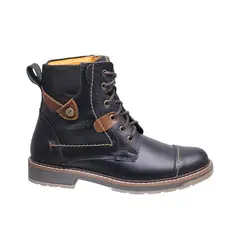 GENERICO - Bota Casual De Amarrar En Cuero Para Hombre