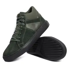 VIAR - Tenis Bota en Cuero Para Hombre Fiodor04 Verde