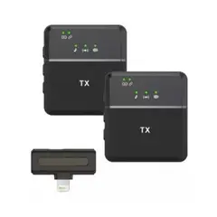 GENERICO - Microfono Inalámbrico Para Celular Doble Compatible con iPhone