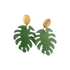 BY CAMI - Aretes Split Leaf-.