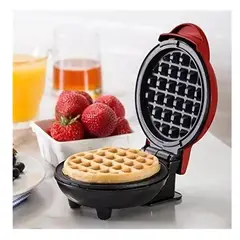 NIA - Mini Waflera Electrica Wafless Pancakes Roja