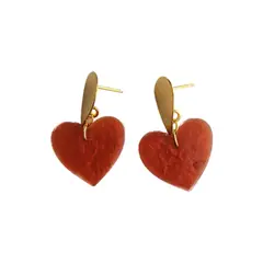 BY CAMI - Aretes en resina referencia Heart_.