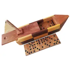 ARTESANAL - Dominó madera juego lujo ¡ decorativo