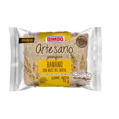 BIMBO - Ponque Artesano Banano Y Nuez X 75g