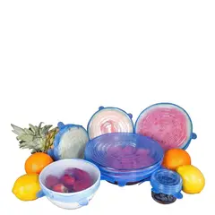 GENERAL - Tapas Elásticas De Silicona Para Recipientes Multiusos X6