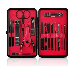 AFM - Estuche Kit Manicura Corta Uñas Y Accesorios En Acero