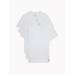 TOMMY HILFIGER - Pack blanco de 3 camisetas de cuello redondo con logo