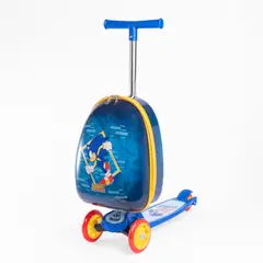SONIC - Patineta Scooter Con Maleta Azul 3 Ruedas_.