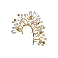 BY CAMI - Earcuff Maxi Piedras en Piedra Natural y Baño de Oro Dorado By Cami®