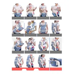 GENERICO - Canguro Bebe Silla Cargador Asiento Ajustable Ergonómic Niño
