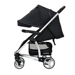 CARESTINO - Coche London Negro con Porta Bebé y Moisés