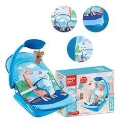 LANZURY IMPORTACIONES - Silla asiento infantil bebé músical y vibrante AZUL