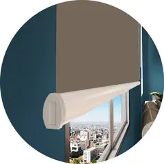 NOVELTY HOME - Cortina Enrollable Blackout Moka 90x170 cm