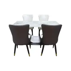 DORMILANDIA - Comedor Zurich de 4 puestos piedra sinterizada