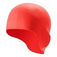 GENERICO - Gorro Natación Silicona Para Adulto Con Orejera - Rojo