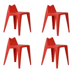 MOBLIHOUSE - Set X4 Silla De Comedor Victory Silla Auxiliar De Cocina Bar