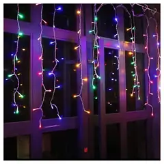 GENERICO - Cascada navideña led multicolor luces navidad cortina 3m x 45cm balcon