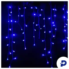 GENERICO - Cascada navideña led azul luces navidad cortina 3m x 45cm balcon