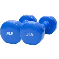 SPORTFITNESS - Par Pesa Mancuerna Vinilo 10 Lb Azul