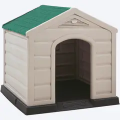 RIMAX - Casa para Perro Razas Medianas y Grandes Taupe - Verde