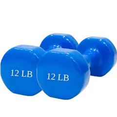 SPORT FITNESS - Par Pesa Mancuerna Vinilo 12 Lb Azul Sportfitness