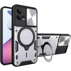 GENERICO - Estuche Protección Cámara Con Soporte Compatible Motorola G85 Gris