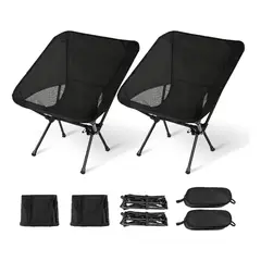 GENERICO - Sillas Camping X 2 Plegables Portatil Parque Playa + Estuche
