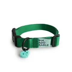 WAWAW - Collar para perro alla M unicolor adorable verde nacional